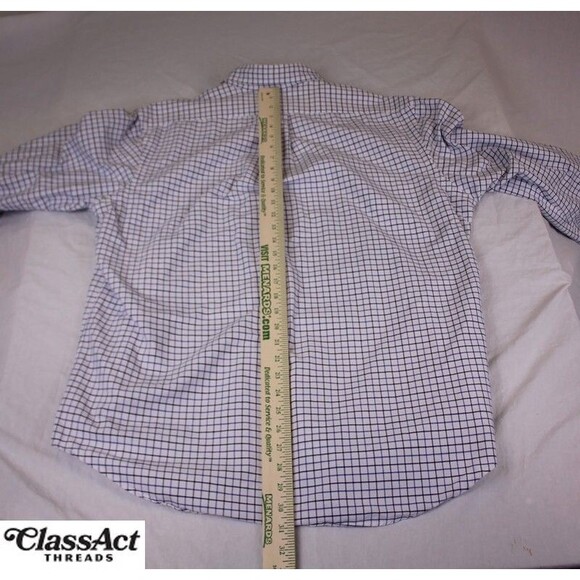 Polo Ralph Lauren Mens White Checked Cotton Long Sleeve Flesh Pony Sz XL - Picture 5 of 8